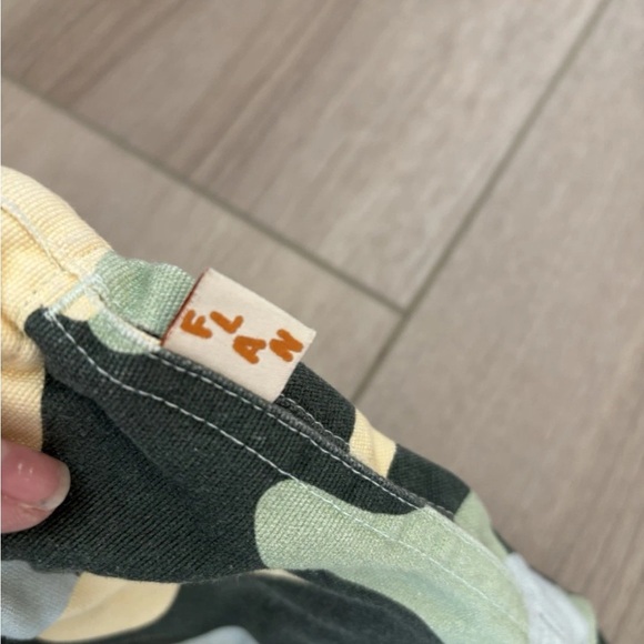 Flan Labs Roquefort  Wide Leg Pants Mens XL Green Camo Canvas Drawstring - Picture 6 of 8